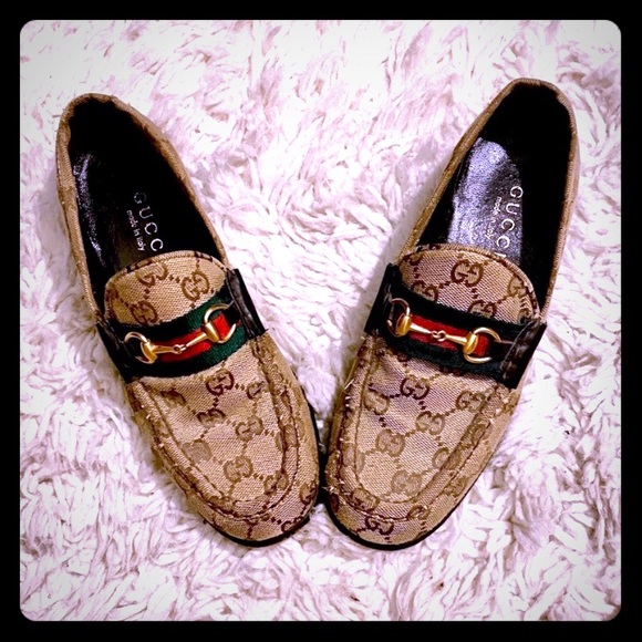 Gucci canvas horse bit GG loafers - Picture 1 of 3
